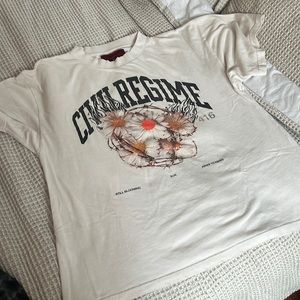 Civil Regime (S.I.N.) Daisies 199X Oversized Tee in Vintage White